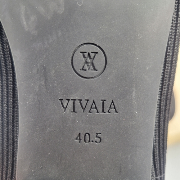 Vivaia Square-Toe V-Cut Flats Margot 2.0 Black Women Size EU 40.5 or US 9 to 9.5 - Picture 8 of 11